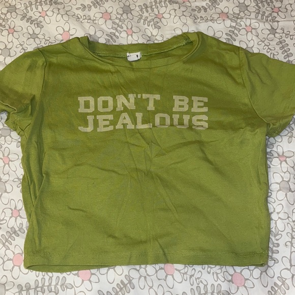 Garage green tshirt “don’t be jealous “ - Picture 1 of 3